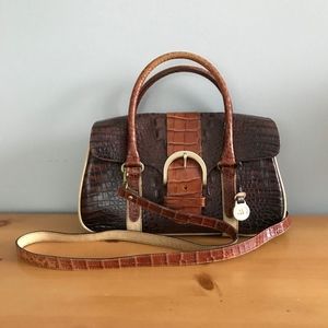 Brown Alligator Print Brahmin Purse